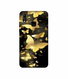 Amazon Brand - Solimo Designer Golden Butterfly Pattern 3D Printed Hard Back Case Mobile Cover for Vivo Y95