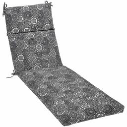 Amazon Basics Outdoor Lounger Patio Cushion - Black Floral