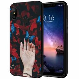 Amazon Brand - Solimo Designer Butterflies Printed Hard Back Case Mobile Cover for Xiaomi Redmi Note 6 pro (D1296)