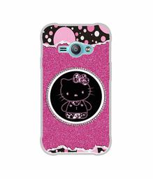 Amazon Brand - Solimo Designer Kitty with Glitter UV Printed Soft Back Case Mobile Cover for Samsung Galaxy J1 Ace