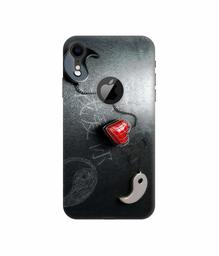 Amazon Brand - Solimo Designer Chinnese Yin and Yang 3D Printed Hard Back Case Mobile Cover for Apple iPhone XR (Logo Cut)