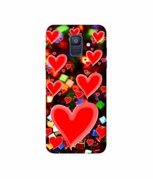 Amazon Brand - Solimo Designer Heart Texture on Glitters 3D Printed Hard Back Case Mobile Cover for Samsung Galaxy A6