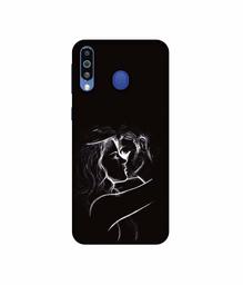 Amazon Brand - Solimo Designer Kissing Couple 3D Printed Hard Back Case Mobile Cover for Samsung Galaxy M21