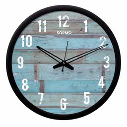 Amazon Brand - Solimo 12-inch Wall Clock - Desginer (Silent Movement, Black Frame)