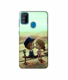 Amazon Brand - Solimo Designer Love Couples Pattern 3D Printed Hard Back Case Mobile Cover for Samsung Galaxy M21 / M30s