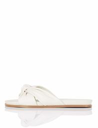 Marchio Amazon - Find. Donna Knot Footbed Sandali aperti, Avorio (Avorio (Off-White)), 40 EU