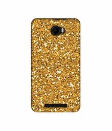 Amazon Brand - Solimo Designer Golden Sparkle UV Printed Soft Back Case Mobile Cover for Karbonn K9 Viraat