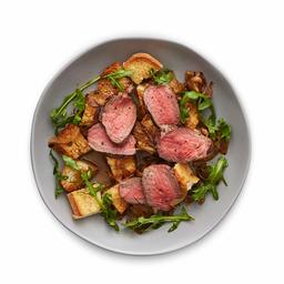 Amazon Meal Kits, Sliced Beef Tender with Caramelized Onions and Toasted Cheese Croutons, Serves 2