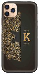 Amazon Brand - Solimo Designer Black Pattern Alphabet-K 3D Printed Hard Back Case Mobile Cover for Apple iPhone 11 Pro Max