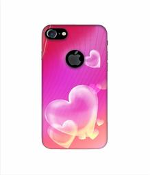 Amazon Brand - Solimo Designer Heart Abstract 3D Printed Hard Back Case Mobile Cover for Apple iPhone 7 (with Logo Cut)