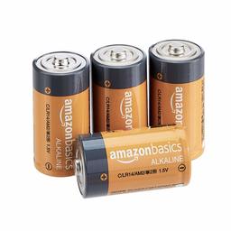 AmazonBasics - Batterie alcaline mezza torcia, 1.5 volt, per uso quotidiano, confezione da 4 (l’aspetto potrebbe variare dall’immagine)