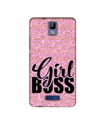 Amazon Brand - Solimo Designer Girl Boss On Pink Sparkle UV Printed Soft Back Case Mobile Cover for Gionee P7 Max