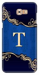 Amazon Brand - Solimo Designer Blue Pattern Alphabet-T 3D Printed Hard Back Case Mobile Cover for Samsung Galaxy C9 Pro