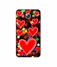 Amazon Brand - Solimo Designer Heart Texture on Glitters 3D Printed Hard Back Case Mobile Cover for Samsung Galaxy E5