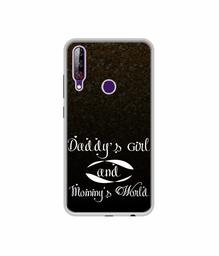 Amazon Brand - Solimo Designer Daddy's Girl and Mummy World UV Printed Soft Back Case Mobile Cover for LG W30 Pro