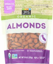 365 EVERYDAY VALUE Organic Raw Almonds, 10 OZ