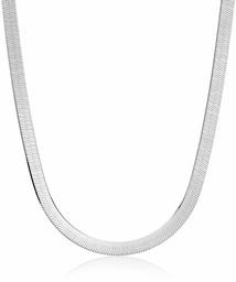 Amazon Collection Women's Herringbone Chain Necklace, Sterling Silver, 30