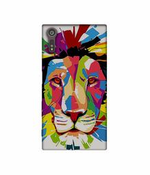 Amazon Brand - Solimo Designer Lion Multicolor Vector 3D Printed Hard Back Case Mobile Cover for Sony Xperia XZ Dual