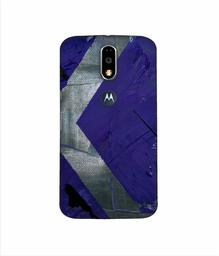 Amazon Brand - Solimo Designer Purple and Gray Texture 3D Printed Hard Back Case Mobile Cover for Motorola Moto G4 Plus (with Logo Cut)