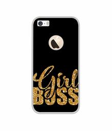 Amazon Brand - Solimo Designer Sparkle Girl Boss UV Printed Soft Back Case Mobile Cover for Apple iPhone 5 / 5S