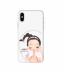 Amazon Brand - Solimo Designer Papa's Princess 3D Printed Hard Back Case Mobile Cover for Apple iPhone Xs Max