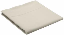 AmazonBasics Everyday Drap plane en coton 100%, 275 x 275 cm - Ivoire