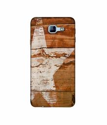 Amazon Brand - Solimo Designer Star Impression On Wood 3D Printed Hard Back Case Mobile Cover for Samsung Galaxy A8 (2016)