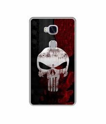 Amazon Brand - Solimo Designer Punisher Skull UV Printed Soft Back Case Mobile Cover for Huawei Honor 5X