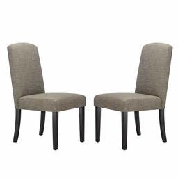 Amazon Brand – Ravenna Home Modern Dining Chair, 36 Inch Height, Grey, Set of 2