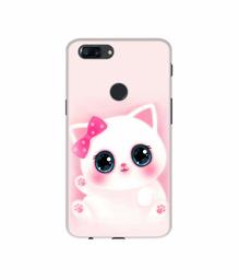 Amazon Brand - Solimo Designer Babby Kitty UV Printed Soft Back Case Mobile Cover for OnePlus 5T