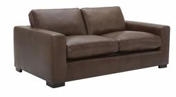 Amazon Brand – Stone & Beam Westview Extra-Deep Down-Filled Leather Loveseat Sofa Couch, 75.6