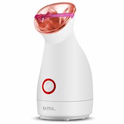 UMI by Amazon Face Steamer Nano Ionic Facial Steamer for Pores, Blackhead Removal, Professional Face Humidifier, Warm Mist Face Sauna Steaming Skincare, Deep Cleanse Home Spa, Red, UMI200-EU