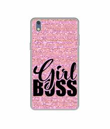 Amazon Brand - Solimo Designer Girl Boss On Pink Sparkle UV Printed Soft Back Case Mobile Cover for Lyf Water 8