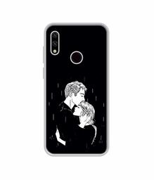 Amazon Brand - Solimo Designer Couples Standing in Rain UV Printed Soft Back Case Mobile Cover for Micromax Ione Note