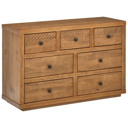 Amazon Brand – Rivet Eastport Industrial 7-Drawer Wood Dresser, 49.2