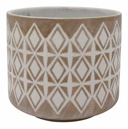 Amazon Brand – Rivet Geometric Ceramic Planter, 6.5