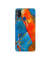 Amazon Brand - Solimo Designer Sky Blue and Orange Canvas 3D Printed Hard Back Case Mobile Cover for Samsung Galaxy M31