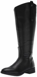 Amazon Essentials Women's Riding Boot, Black, 6 Wide Calf B US