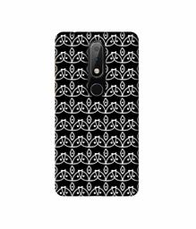 Amazon Brand - Solimo Designer White Flowers Pattern 3D Printed Hard Back Case Mobile Cover for Nokia 6.1 Plus