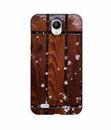 Amazon Brand - Solimo Designer Wood with Snow 3D Printed Hard Back Case Mobile Cover for Vivo Y21L