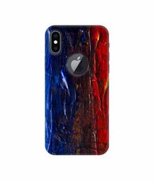 Amazon Brand - Solimo Designer Red Paint On Wall 3D Printed Hard Back Case Mobile Cover for Apple iPhone Xs Max (Logo Cut)