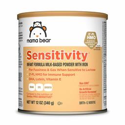 Amazon Brand - Mama Bear Sensitivity Milk-Based Powder Infant Formula With Iron, 12 Ounce