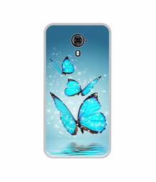 Amazon Brand - Solimo Designer Flying Butterflies UV Printed Soft Back Case Mobile Cover for Micromax Yu Yureka Black