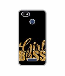 Amazon Brand - Solimo Designer Sparkle Girl Boss UV Printed Soft Back Case Mobile Cover for Panasonic Eluga A4