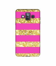 Amazon Brand - Solimo Designer Golden Stripes 3D Printed Hard Back Case Mobile Cover for Samsung Galaxy J7 Duo