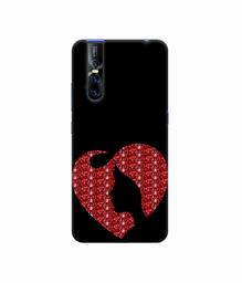 Amazon Brand - Solimo Designer Heart Shape Lady with Glitter 3D Printed Hard Back Case Mobile Cover for Vivo V15 pro