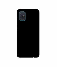 Amazon Brand - Solimo Designer Solid Black 3D Printed Hard Back Case Mobile Cover for Samsung Galaxy A71