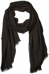 The Drop Women's Standard Jessie Fringed Rectangle Scarf, Black, One Size