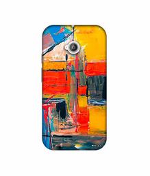 Amazon Brand - Solimo Designer Multicolor Squre Blocks 3D Printed Hard Back Case Mobile Cover for Motorola Moto E 2nd Generation