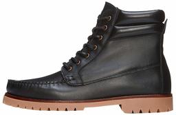 Leather Boat Chukka Boots, Black, UK 40